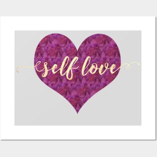 SELF LOVE | Gold Foil Posters and Art